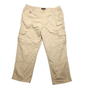 5.11 Tactical Pants Mens 42x28 Beige Cargo Nylon Relaxed Fit Workwear Utility
